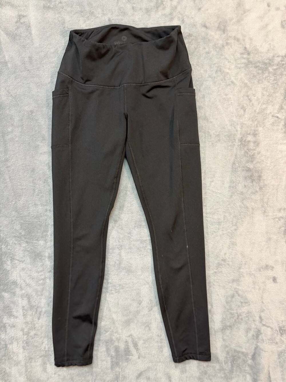 90 Degree By Reflex Leggings Size S Black Side Pockets High Waisted